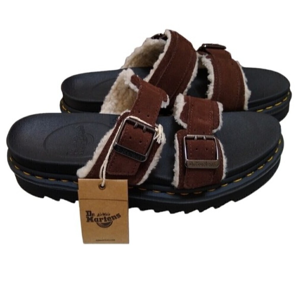Dr. Marten Myles Faux Fur Platform Sandal Women's 11 Men's 10 Grunge Y2K